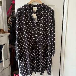 Kate Spade Black Dress with Pink Floral Design NWT